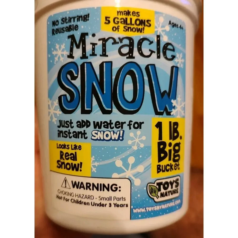 Toys By Nature Miracle Snow 1 Pound Bucket - Brand New